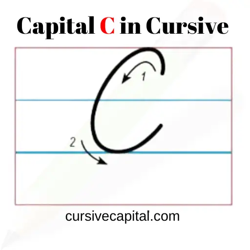 Capital C in Cursive