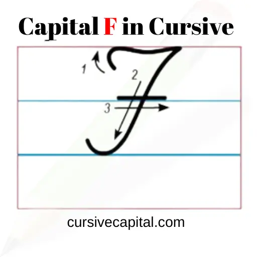 Capital F in Cursive