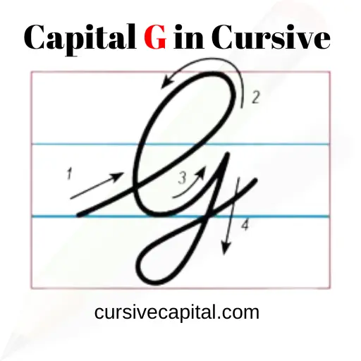 Capital G in Cursive