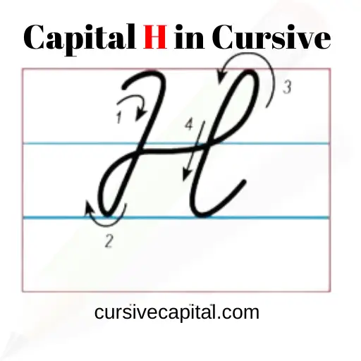 Capital H in Cursive
