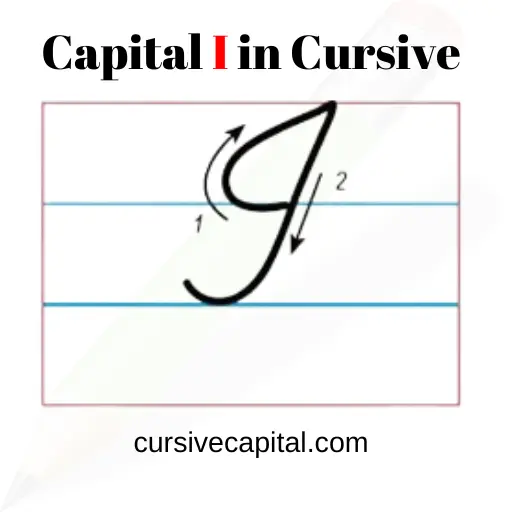 Capital I in Cursive